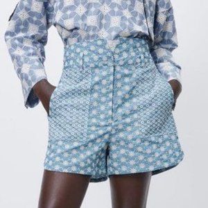 ZARA EMBROIDERED SHORTS